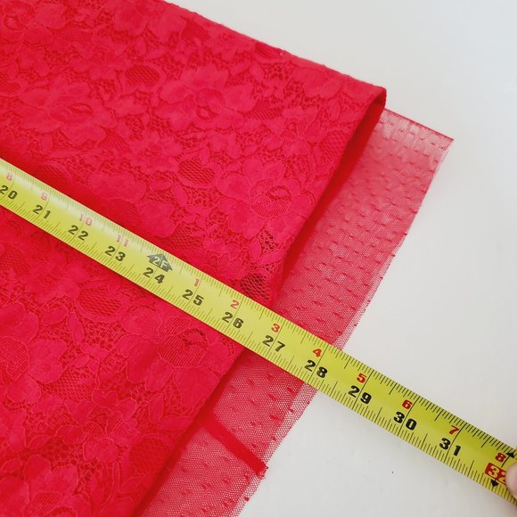 BCBG Roselle Lace Red Berry Strapless Mini Dress - Picture 11 of 12